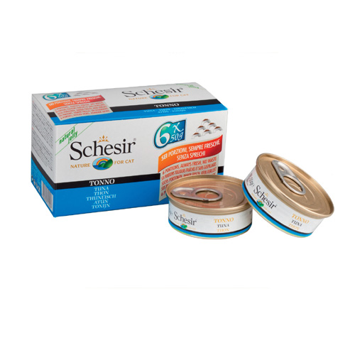 Schesir 6 штук по 50 г консервы для кошек с тунцом