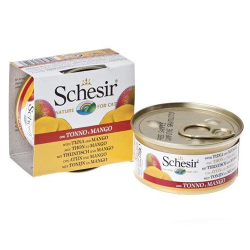 Schesir консервы для кошек с тунцом, манго и рисом