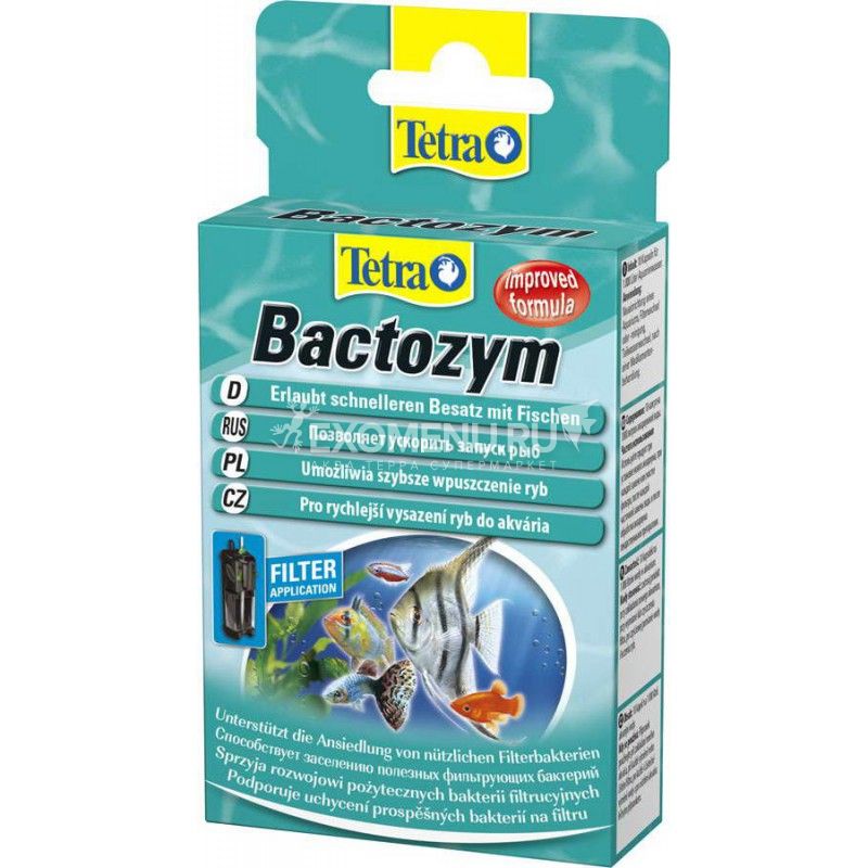 Tetra Bactozym - препарат для биоактивации фильтра, 10 капсул
