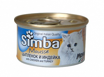 Simba Cat Mousse мусс для кошек цыпленок/индейка арт. 70009447