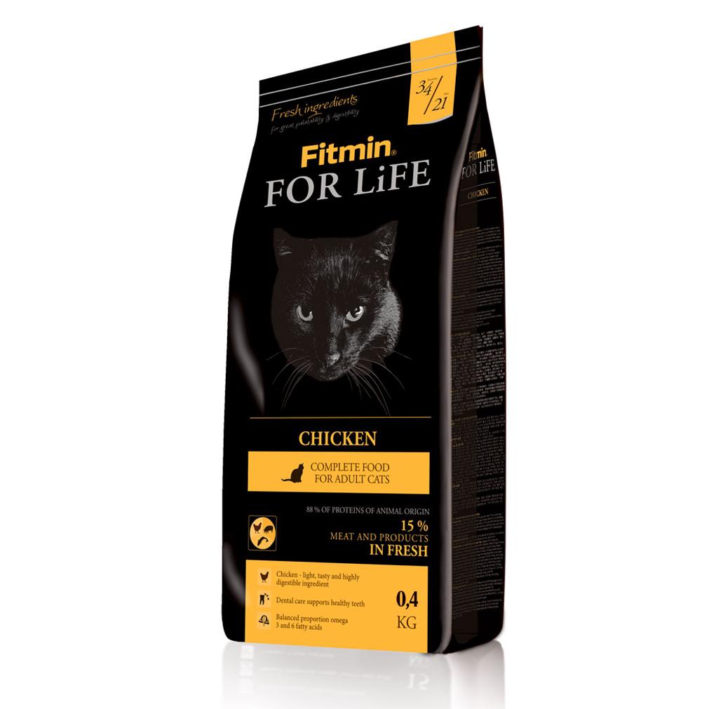 FITMIN FOR LiFE Сухой корм для взрослых кошек с курицей Chicken