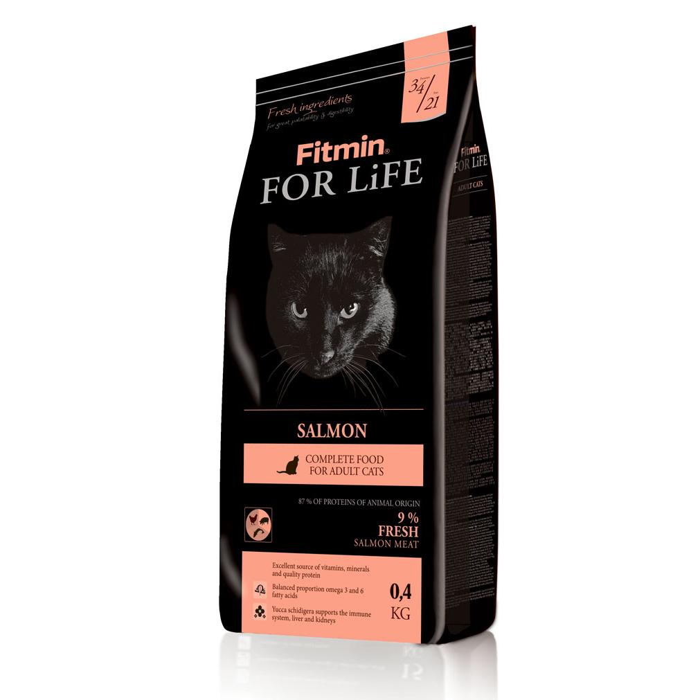 FITMIN FOR LiFE Сухой корм для взрослых кошек с лососем Salmon