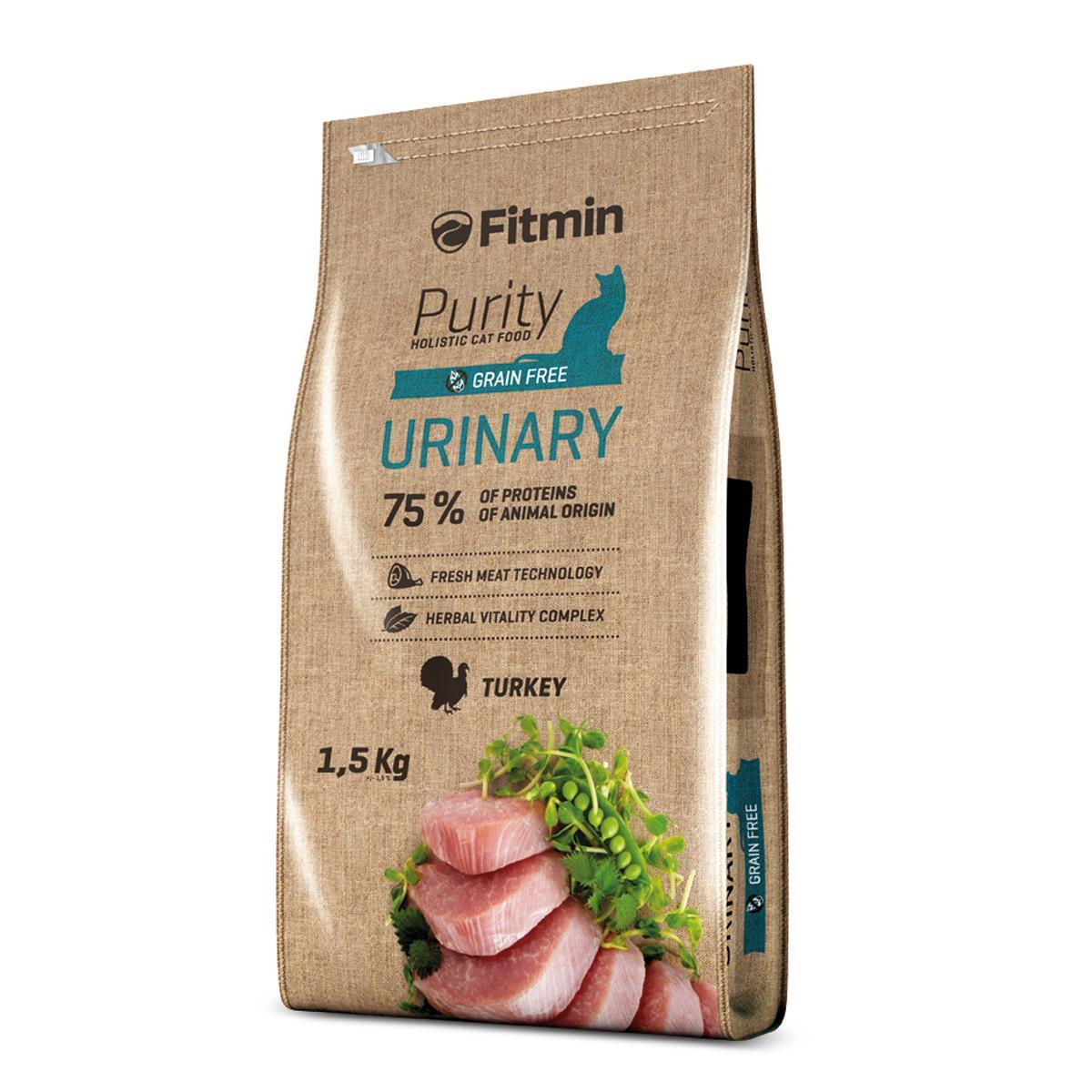FITMIN CAT PURITY Сухой беззерновой корм для взрослых кошек для правильной работы мочевой системы Urinary