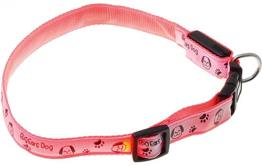 HELLO PET Ошейник для собак светящийся Собачки и лапки 20 мм*50-60 см с USB-зарядкой