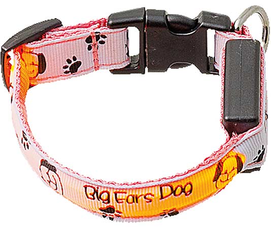 HELLO PET Ошейник для собак светящийся Собачки и лапки 15 мм*18-28 см с USB-зарядкой