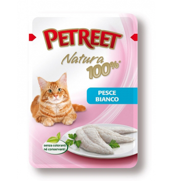 Petreet Natura Пауч для кошек Белая рыба 85 г