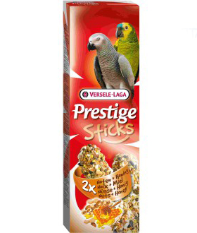 Prestige палочки для крупных попугаев с орехами и медом 2х70 г