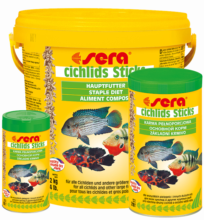 Sera Cichlids sticks палочки для всех цихлид и крупных рыб