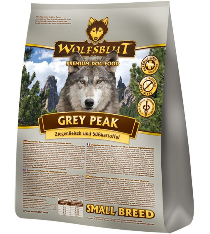 Wolfsblut GREY PEAK SMALL BREED корм для собак мелких пород Бурская коза и батат