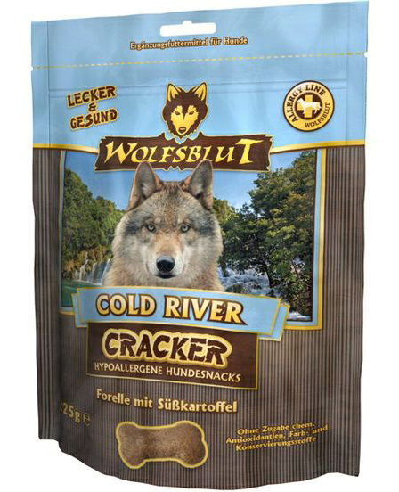 Wolfsblut COLD RIVER Крекеры для собак Форель с бататом 225гр