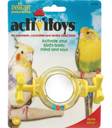 JW31055 Activitoys Rattle Mirror Игрушка для птиц Вращающееся зеркальце погремушка