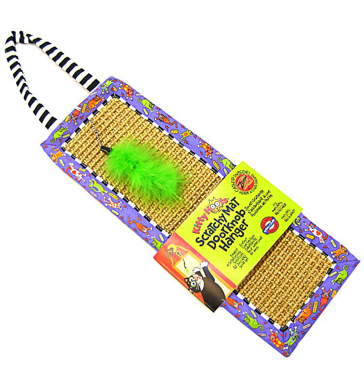 Fat Cat Scratchy Mat DoorKnob Hanger Когтеточка подвесная с кошачьей мятой сизаль MK610017