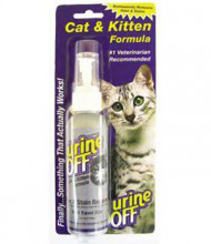 UrineOff Odor and Stain Remover Спрей для уничтожения пятен и запахов от кошек и котят 118мл арт UO01389