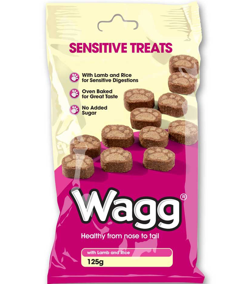 Wagg SENSITIVE TREATS лакомство для собак чувствит. ягненок/рис 125гр