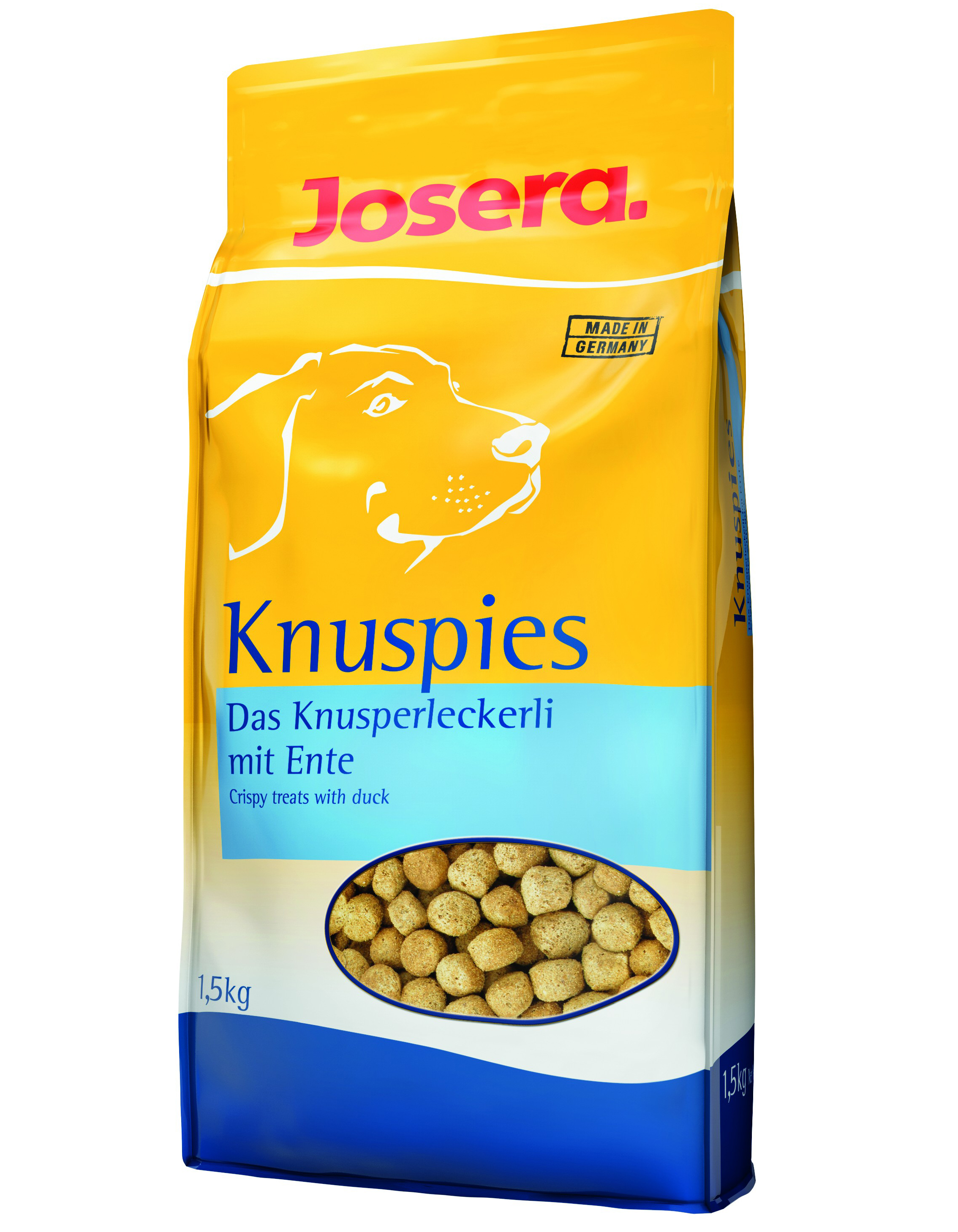 JOSERA KNUSPIES Хрустящие лакомства для собак с уткой