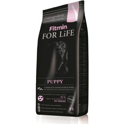 FITMIN For Life Puppy Сухой корм для щенков всех пород с птицей, свининой и говядиной All Breeds