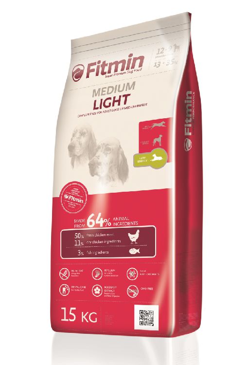 FITMIN Сухой корм для взрослых собак средних пoрoд облегченный с птицей Medium Light