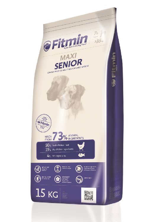 FITMIN Сухой корм для пожилых собак крупных пород старше 7 лет с птицей Maxi Senior
