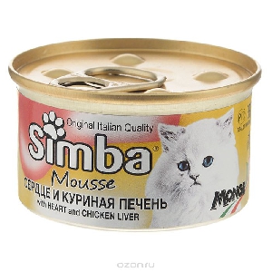Simba Cat Mousse мусс для кошек сердце/куриная печень арт. 70009461