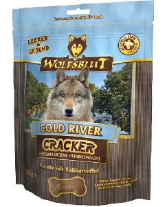 Wolfsblut COLD RIVER Крекеры для собак Форель с бататом 225гр Wolfsblut COLD RIVER Крекеры для собак Форель с бататом 225гр