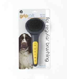 JW65010 Grip Soft Slicker Brush Small Щетка-пуходерка для собак жесткая маленькая, фото №2 JW65010 Grip Soft Slicker Brush Small Щетка-пуходерка для собак жесткая маленькая, фото №2