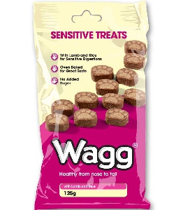Wagg SENSITIVE TREATS лакомство для собак чувствит. ягненок/рис 125гр