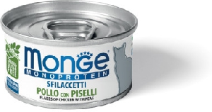 Monge Cat Monoprotein хлопья для кошек из курицы с горошком 80г Monge Cat Monoprotein хлопья для кошек из курицы с горошком 80г