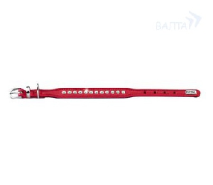 Hunter ошейник Cristal Line Petit 27 кожа крупные стразы красный/черный Hunter ошейник Cristal Line Petit 27 кожа крупные стразы красный/черный