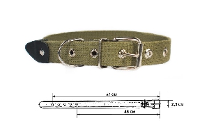 Ошейник брезентовый, 1 слой, 45-57 х 2,5см