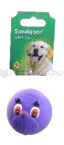Игрушка для собак "Мяч с мордочкой животных", 7см Игрушка для собак "Мяч с мордочкой животных", 7см