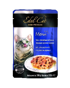 Edel Cat Паучи Кусочки в желе с лососем и форелью Edel Cat Паучи Кусочки в желе с лососем и форелью