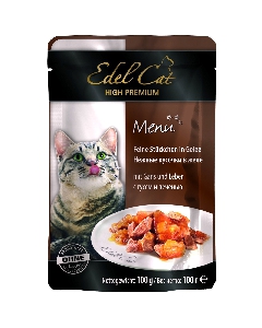 Edel Cat Паучи Кусочки в желе с гусем и печенью Edel Cat Паучи Кусочки в желе с гусем и печенью