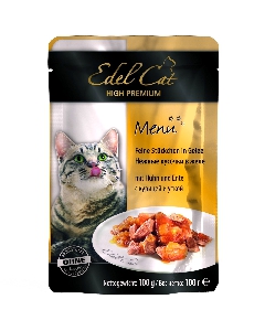 Edel Cat Паучи Кусочки в желе с курицей и уткой Edel Cat Паучи Кусочки в желе с курицей и уткой