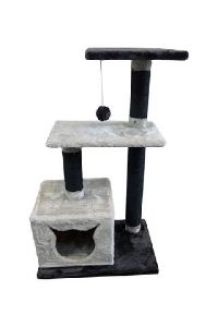 Когтеточка "Мадрид", 50x35x82 см, серый Когтеточка "Мадрид", 50x35x82 см, серый