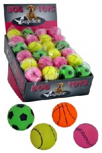 Игрушка для собак "Неоновый мяч", латекс, 6 см
