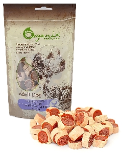 Лакомство для собак «Рулетики из куры и рыбы» (100% мясо) Лакомство для собак «Рулетики из куры и рыбы» (100% мясо)