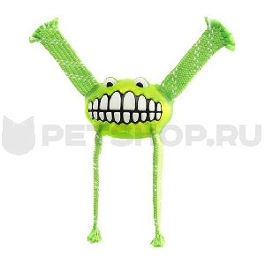 Игрушка с принтом зубы и пищалкой FLOSSY GRINZ, лайм Игрушка с принтом зубы и пищалкой FLOSSY GRINZ, лайм