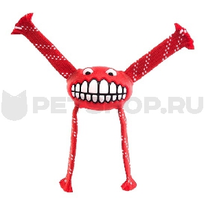 Игрушка с принтом зубы и пищалкой FLOSSY GRINZ, красный Игрушка с принтом зубы и пищалкой FLOSSY GRINZ, красный