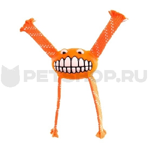 Игрушка с принтом зубы и пищалкой FLOSSY GRINZ, оранжевый Игрушка с принтом зубы и пищалкой FLOSSY GRINZ, оранжевый