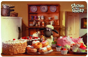 Коврик под миску Барашек Shaun, 44х28 см