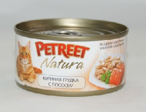 Petreet консервы для кошек куриная грудка с лососем 70 г Petreet консервы для кошек куриная грудка с лососем 70 г