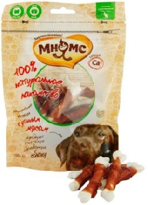Мнямс лакомство для собак кальцинированные косточки с утиным мясом 100 г Мнямс лакомство для собак кальцинированные косточки с утиным мясом 100 г