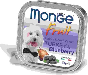 Monge Dog Fruit консервы для собак индейка с черникой 100г Monge Dog Fruit консервы для собак индейка с черникой 100г