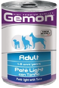 Gemon Dog Light консервы для собак облегченный паштет тунец 400г Gemon Dog Light консервы для собак облегченный паштет тунец 400г