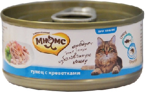Мнямс консервы для кошек Тунец с креветками в нежном желе 70 г Мнямс консервы для кошек Тунец с креветками в нежном желе 70 г
