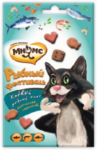 Мнямс Рыбный фестиваль для кошек (лосось, креветки, форель) 50 г Мнямс Рыбный фестиваль для кошек (лосось, креветки, форель) 50 г