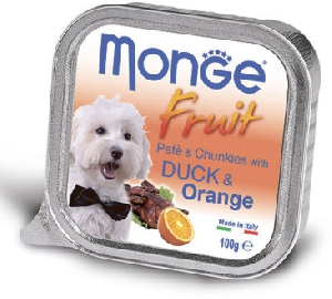 Monge Dog Fruit консервы для собак утка с апельсином 100г Monge Dog Fruit консервы для собак утка с апельсином 100г