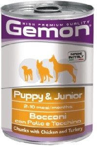 Gemon Dog консервы для щенков кусочки курицы с индейкой 415г Gemon Dog консервы для щенков кусочки курицы с индейкой 415г