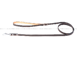 Collar одинарный поводок чёрного цвета с прошивкой для собаки