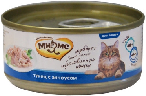 Мнямс консервы для кошек Тунец с анчоусами в нежном желе 70 г Мнямс консервы для кошек Тунец с анчоусами в нежном желе 70 г